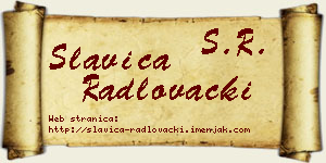 Slavica Radlovački vizit kartica